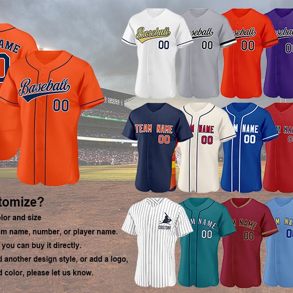 Plain Baseball Jersey Etsy