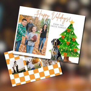 Bewerkbare Tennessee-kerstkaart, Rocky Top Christmas, Tennessee Vols Card, UT Football Card, happy Volidays