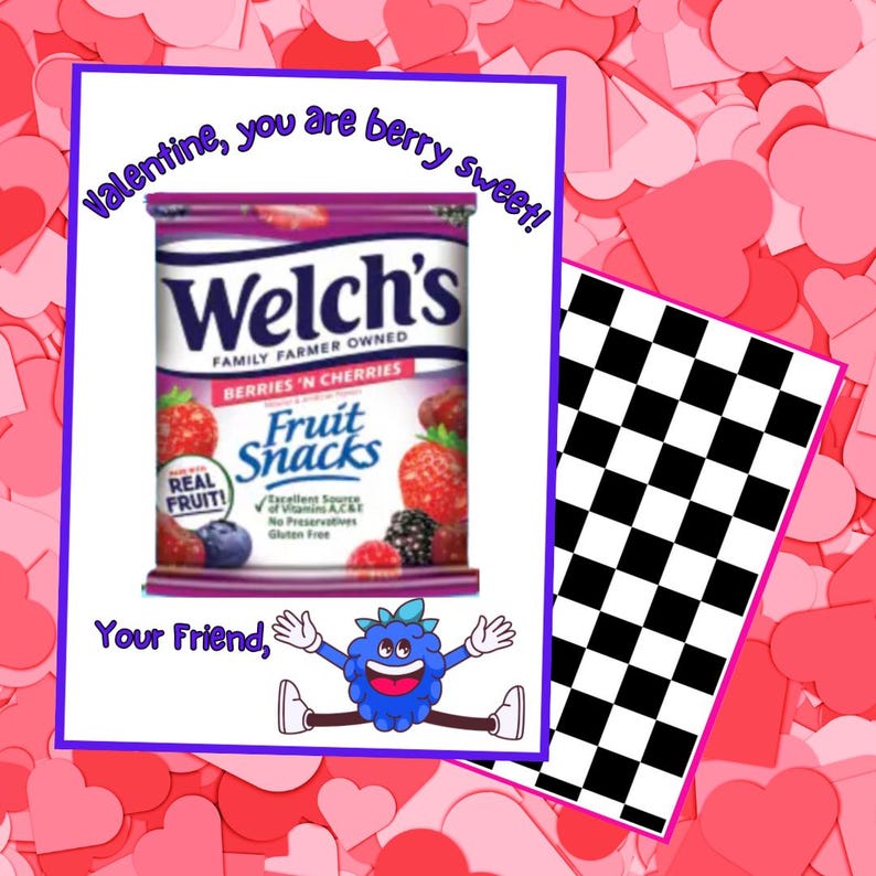 Printable Classroom Valentines Day Card Fruit Snack Valentines Toddler ...