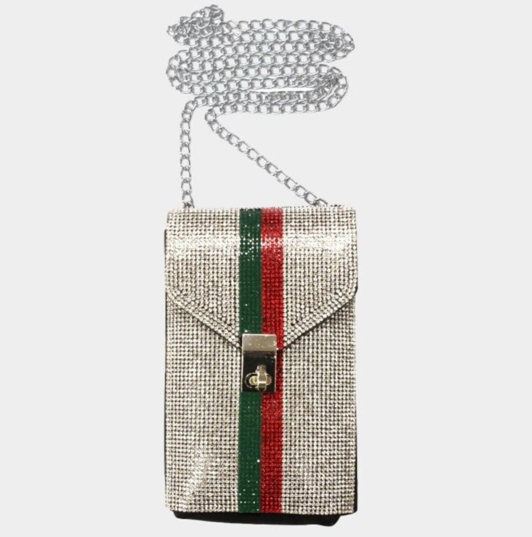 Colorblock Rhinestone Crossbody Bag Etsy