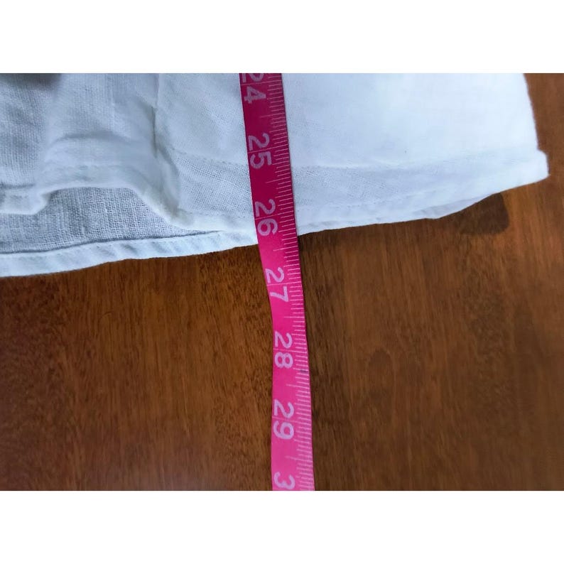 Free People White Linen Blend Roll Tab Sleeve Button Down Shirt/Jacket Small S/P image 9