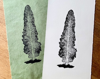 The Tree, original linocut print, hand printed, signed