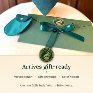 Emerald Green Crystal & Bokke Antelope Toggle Necklace | 18-Inch Gold-Coloured Curb Chain | South African-Inspired Gift image 4