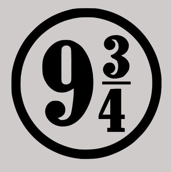 Platform 9 34 Harry Potter Car Decal