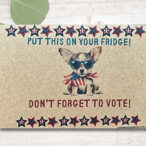 Cutest Dog Voter Postcards, Don&#39;t Forget to Vote, Postcard Voting, Vote by Mail, Blank Postcards, Postcard to Voter, Kraft Postcard, GOTV