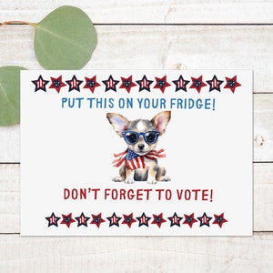 Cutest Dog Don&#39;t Forget to Vote Blank Back Postcard, Voter Postcards, Blank Postcards, Postcard to Voter,White Postcard, 4x6 postcards, GOTV