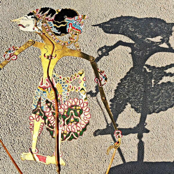 Raden SAMBA. Unique vintage MARIONETTE (puppet) of the Indonesian Shadow Puppet theater WAYANG kulit Purwa. Museum material.