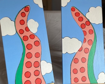 Octopus tentakel kunst aan de muur
