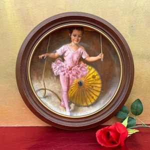 John McClelland,katie the Tightrope Walker,Mcclelland Children&#39;s Circus Collection,Vintage Porcelain Plate Edwin M.Knowles,Plate Collection