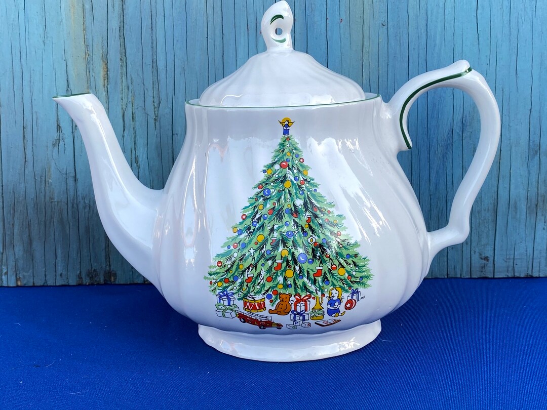 Vintage Salem Holiday Teapotchristmas Tree Teapotdecorative Etsy