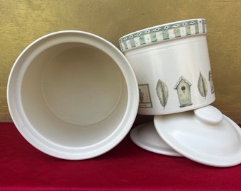 Vintage Pfaltzgraff Naturewood Stoneware Canisters Set of