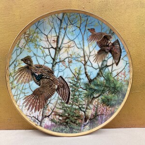 Danbury Mint, Double Flush, The Game Birds di Owen J. Gromme, Piatto da collezione, Piatto decorativo da collezione, Piatto con uccelli, Piatto con animali