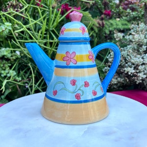 I Godinger & CO Teapot,Floral Teapot,Unique Ceramic Teapot,Rare Teapot,Decorative Teapot,Teapot Lover,Teapot Gift,Floral Teapot