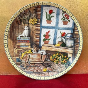 Hannah Hollister Ingmire Collectors Plate,Apple Antics,Cozy Country Corners Plate,1991,Vintage Porcelain Plate,Decorative Plate,Cute Plate