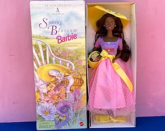 Avon Spring Blossom Barbie Doll,Africans American Doll,Spring Barbie,Collectible Doll,Decoative Barbie,Cute Barbie,Collectors Doll,Doll Gift