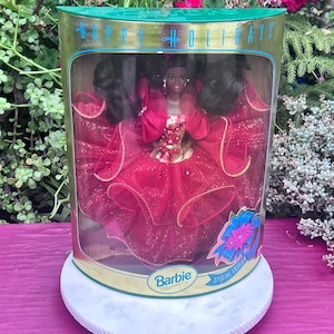 African American Barbie Doll,Happy Holiday Barbie Doll 1993 Special Edition Barbie,Decorative Doll,Collectible Barbie,Holiday Barbie