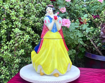 Snow White Ceramic Cookie Jar, Disney Princess, 13