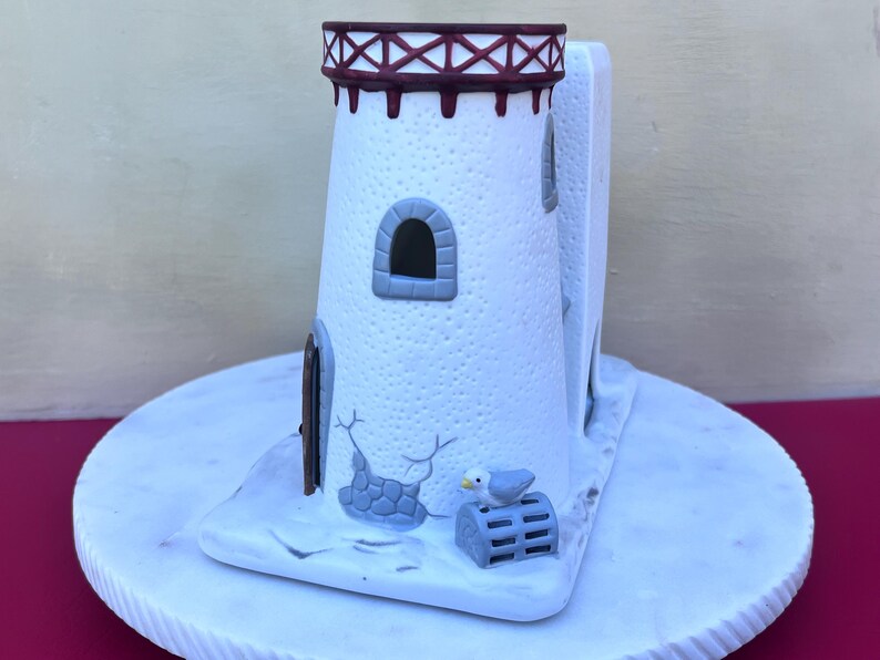 Vintage Partylite Stoney Harbor Lighthouse Candle Holder,decorative