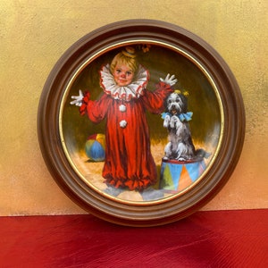 John McClelland,Tommy the Clown,McClelland Children&#39;s Circus Collection,Vintage Porcelain Plate,Plate Collection,Collectors Plate,Rare Gift
