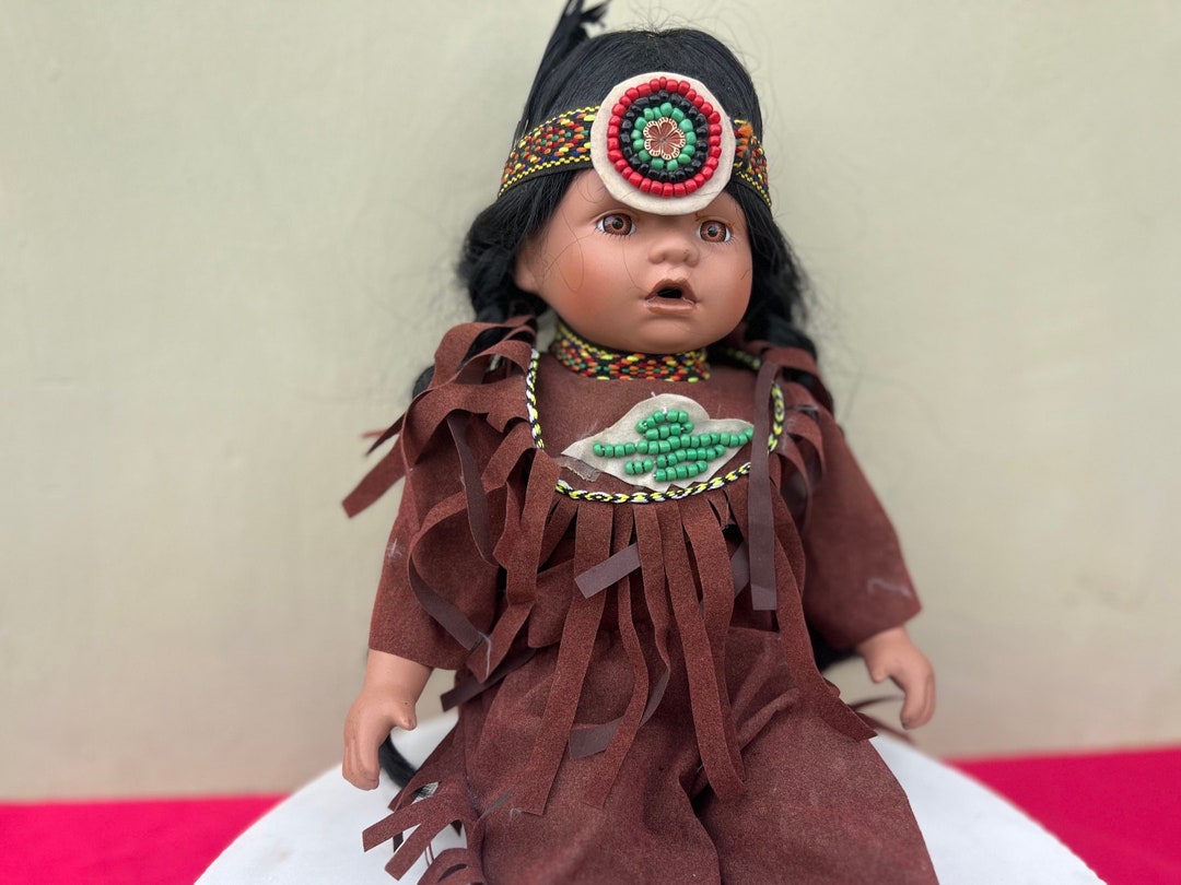 Porcelain Doll American Indian Doll Clothes Baby Doll Toys Native