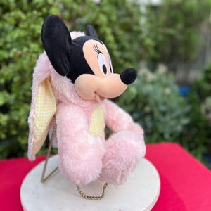 Easter Minnie Mouse Plush Toy, Disney Bunny, Pink Yellow Minnie image 3