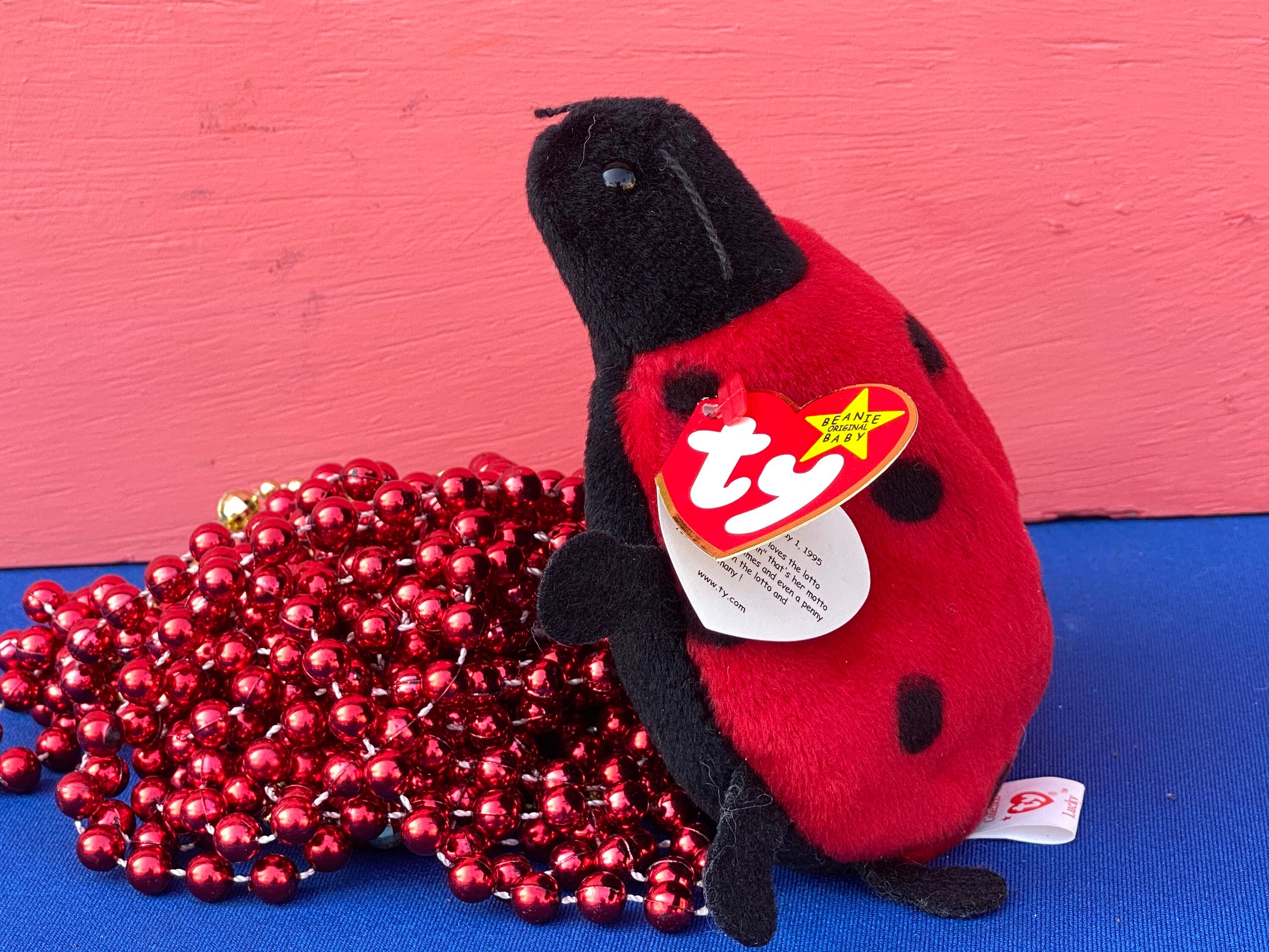 Ty TEENIE BeanieBaby "Lucky" MINI Ladybug PRISTINE CLEAN (NOS)Brand New In Pouch - Foto 9
