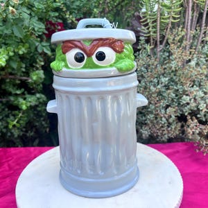 Large Sesame Street Cookie Jar,Oscar The Grouch Cookie Jar,Green Cookie Jar,Large Cookie Jar,Decorative Cookie Jar,Gray Cookie Jar,Gifts