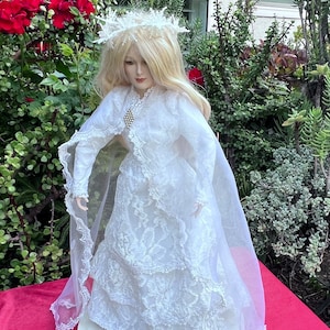The Snow Queen Doll,House Of Lloyd Collections,1994,Vintage Porcelain Doll,Decorative Doll,Display Doll,20”Doll,Large Doll,Rare Queen Doll