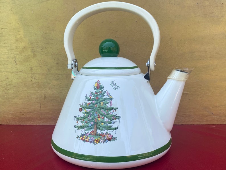 Spode Christmas Tree Teapotroc Made in Taiwanmetal Teapot Etsy