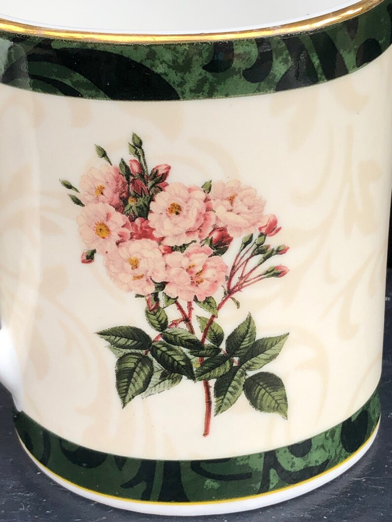 Vintage Hallmark Collection By Sakura Juliana 1999,Floral Creamer,Green Creamer,Porcelain Creamer,Vintage Dish,Hallmark Creamer,