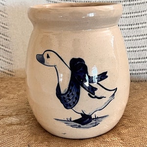 Goose Spoon Holder,Master Pottery, E.J. Humphries Pottery,Spoon Holder,Goose Vase,Duck Vase,Decorative Vase,Blue Spoon Holder,