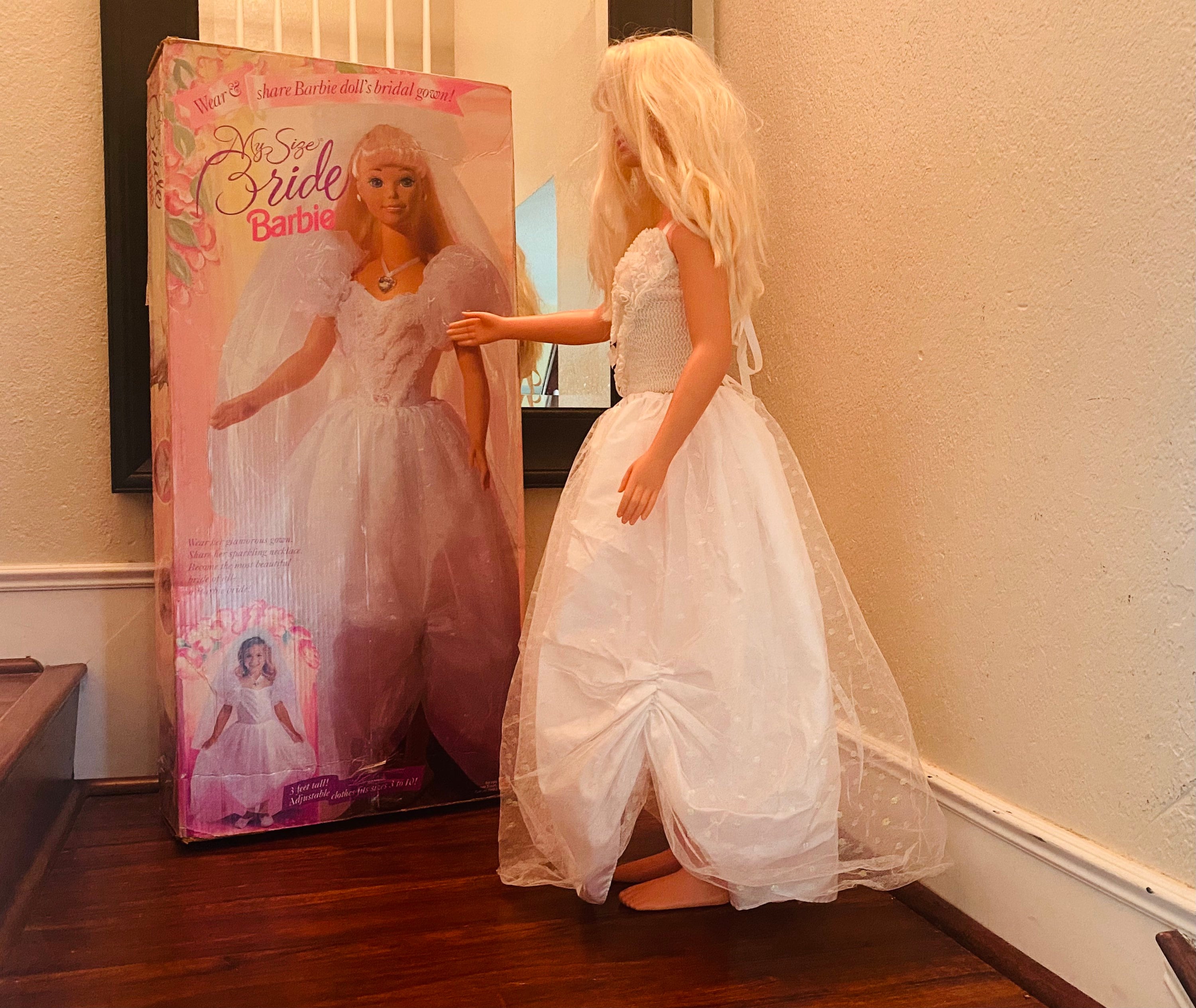 Vintage My Size Barbiebride Dolllarge Bride -