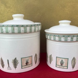 Pfaltzgraff Naturewood Canister,Large Canister,Set of 2 Canister,Green Canister,Beige Canister,Cookie Jar Stoneware Canister