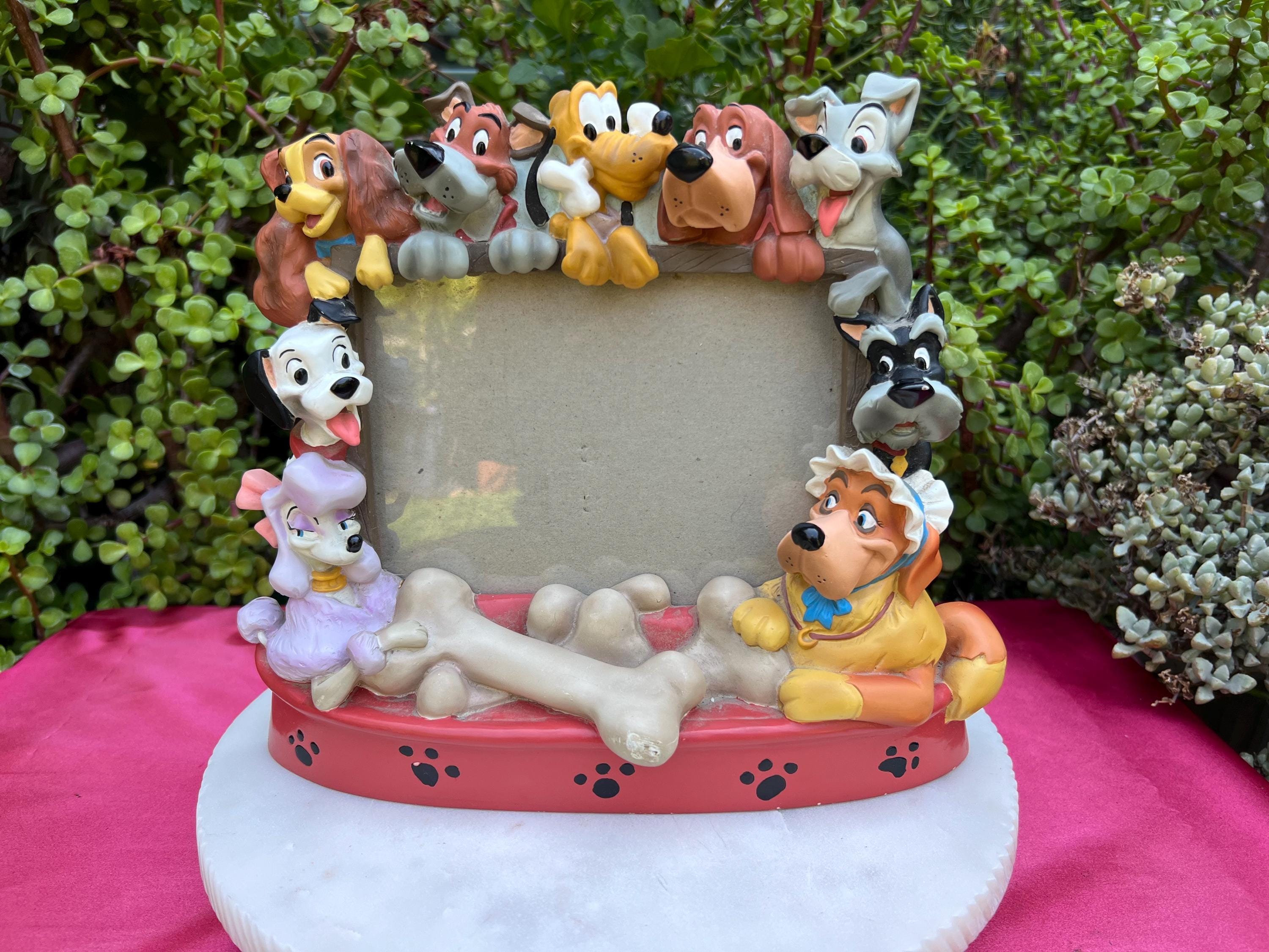 Disney Parks Pets Dog 3D Resin Picture Frame,pluto & Lady Tramp