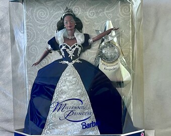 Rare 2000 Millennium Princess Barbie Doll: Special Edition, African American
