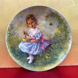 Little Miss Muffet Plate,John McClelland,1981,The Mother Goose Series,Vintage Porcelain Plate,Collector Plate,Rare Plate,Unique Plate Gifts