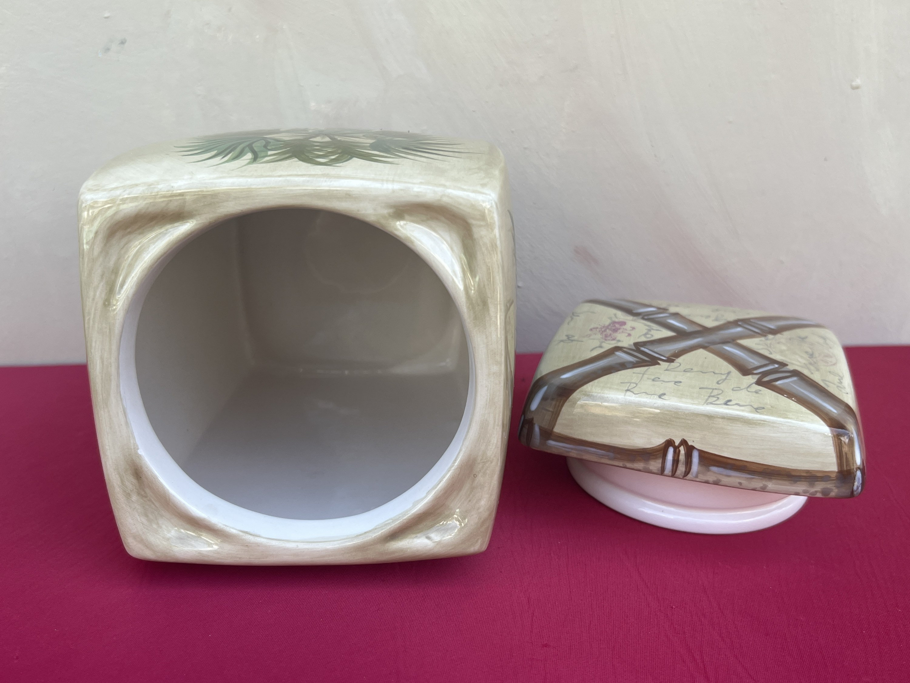 Tabletops Unlimited Bora Bora Palm Tree Canisterdecorative Etsy