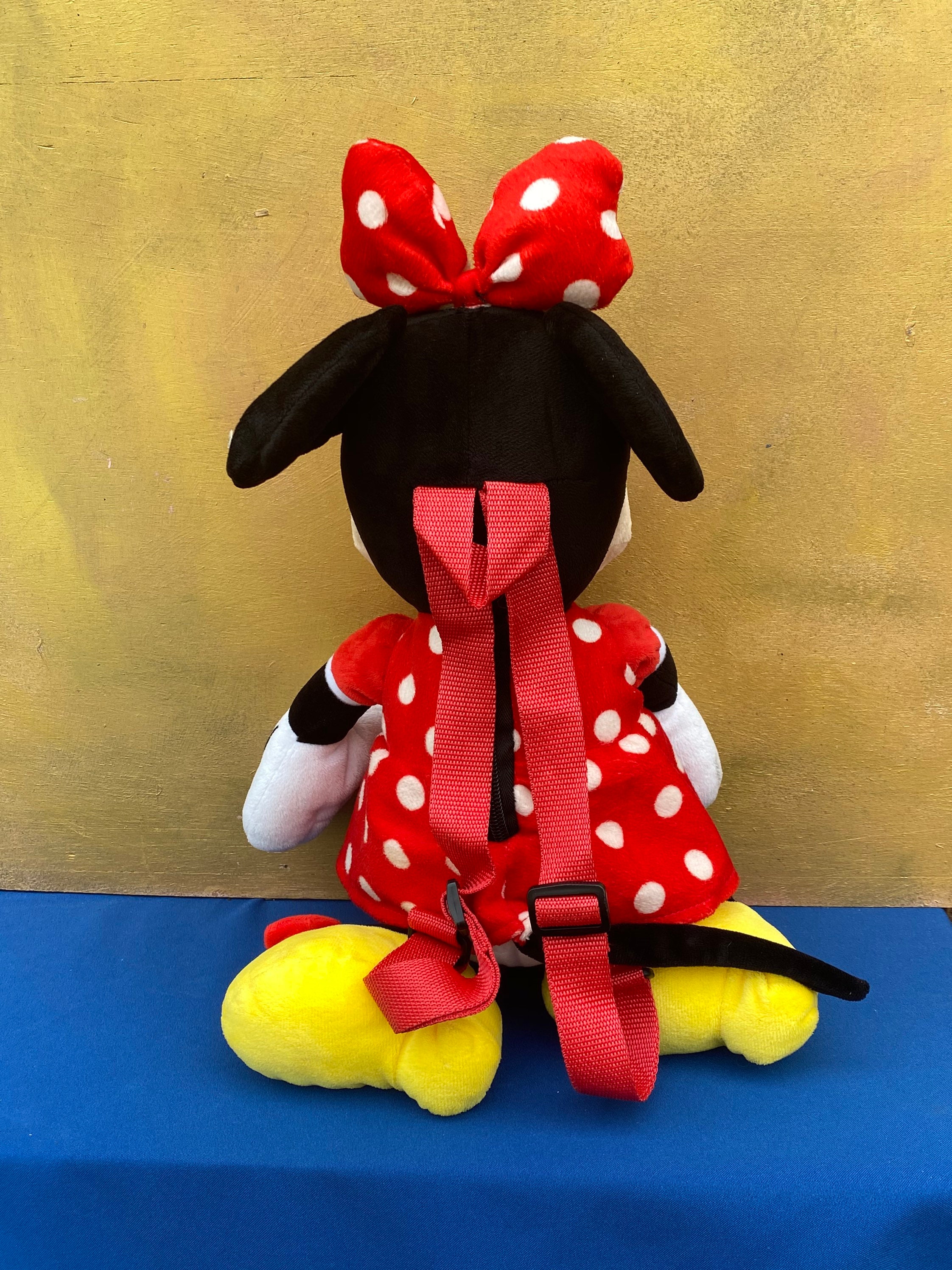 Disney Minnie Mouse Plush Toy Backpack kids Backpack red Backpack polka Dot Backpack toy Backpack minnie Mouse Backpack soft Backpack Etsy