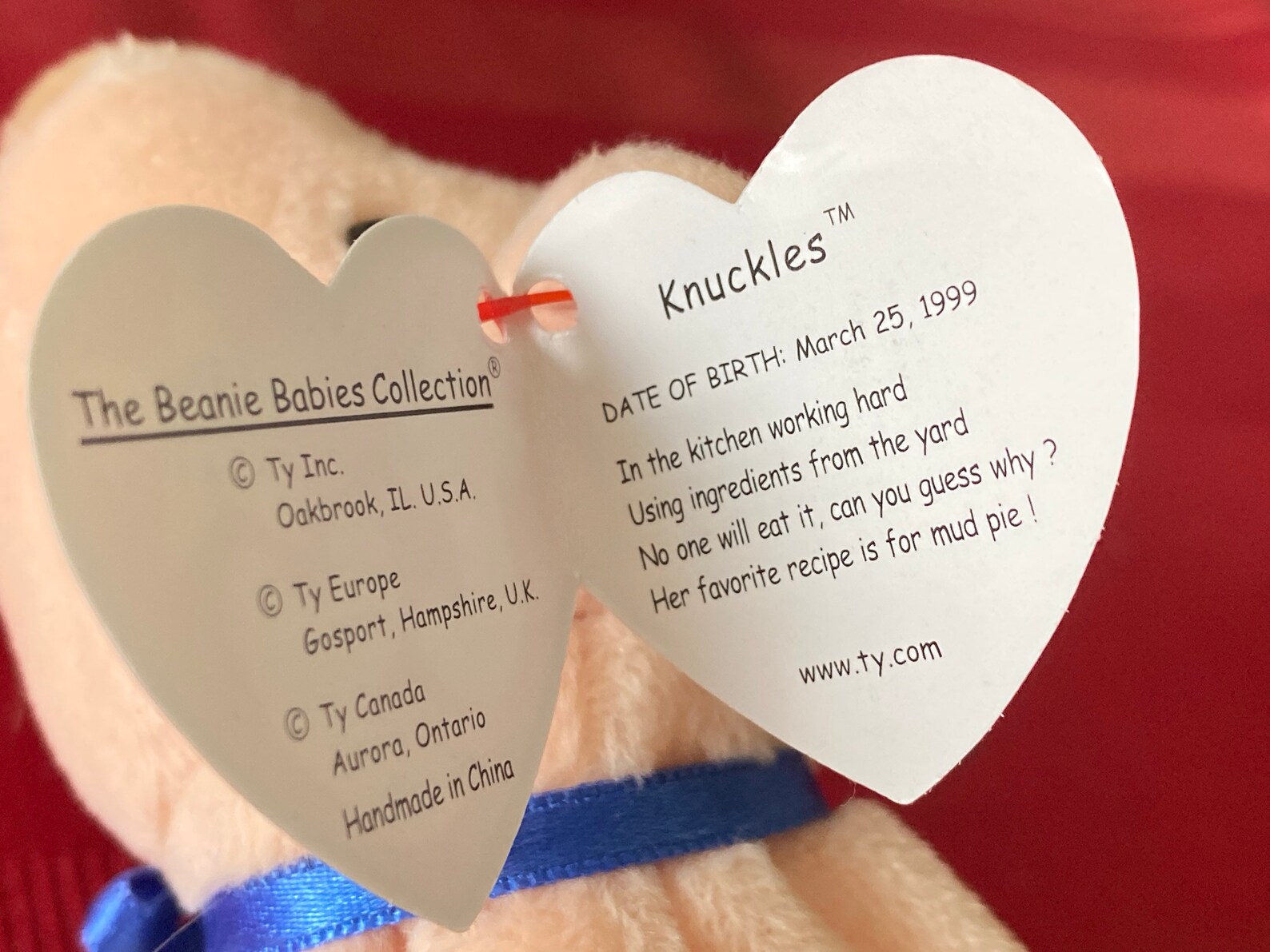 Ty Beanie Babies Knuckles the Pigcollectible Beanie Etsy