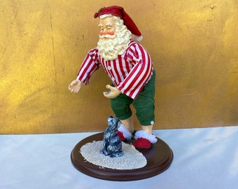 Vintage Santa Claus Figurine,1995 Classic Collectible BedTime Santa,Decorative Figurine,Christmas Figurine,Holiday Figurine,Cute Figurine