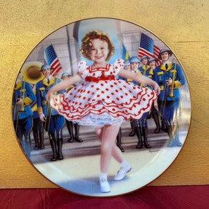 Vintage Shirley Temple Porcelain Plate: Stand Up and Cheer, Danbury Mint