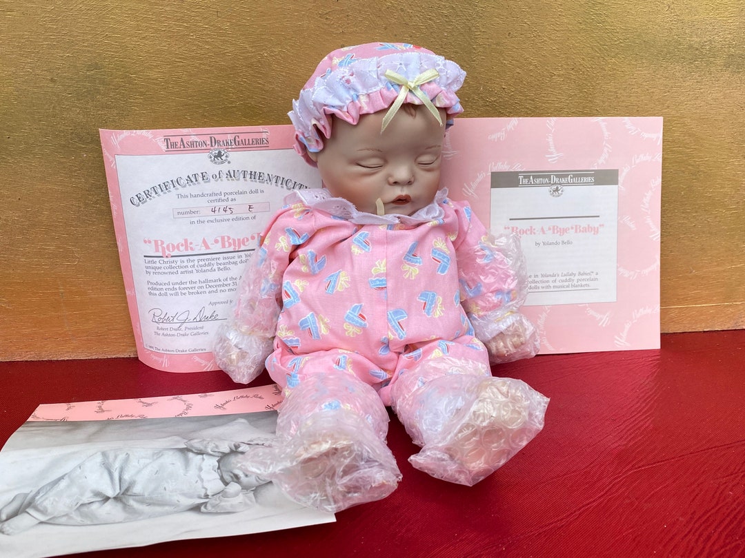 Ashton-drake Galleries Rock-a-bye Baby Porcelain Doll by Yolanda