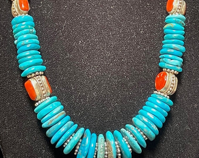 Turquoise Vintage Coral Necklace