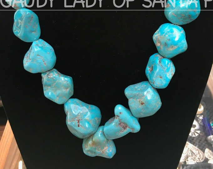 Turquoise Chunky Nugget Necklace