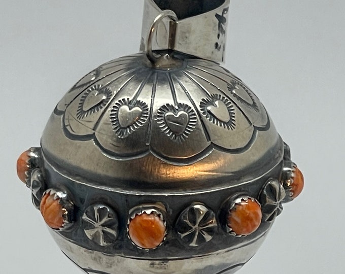 Naja Orange Spiny Oyster Round Sphere Pendant