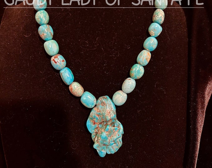 Turquoise Nugget Pendant Necklace