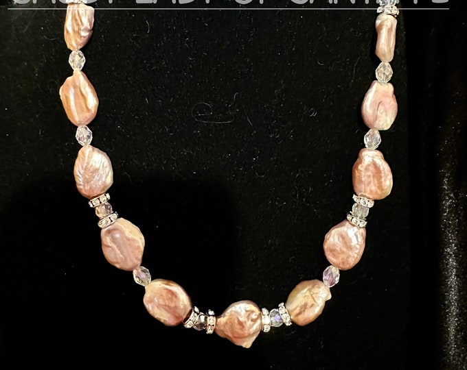 Pearl Chrystal Rhinestone Necklace