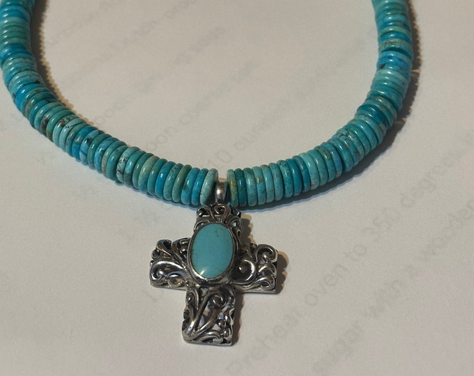 Turquoise Cross Necklace