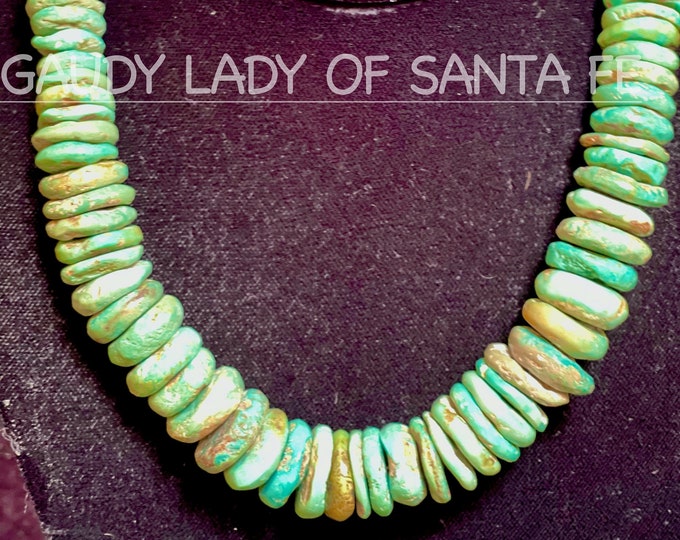 Green Turquoise Rondelle Necklace