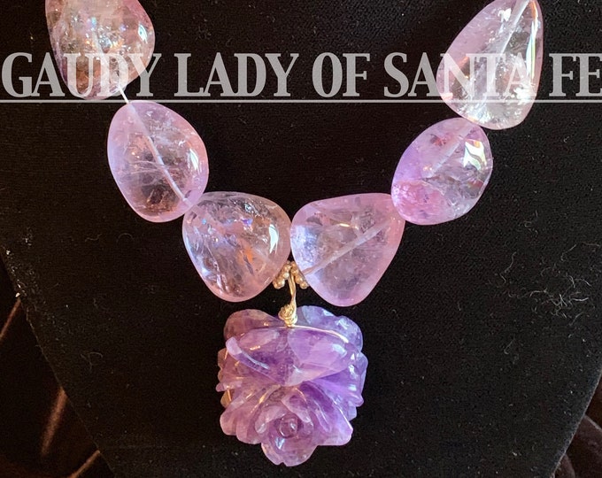 Amethyst Rose Necklace